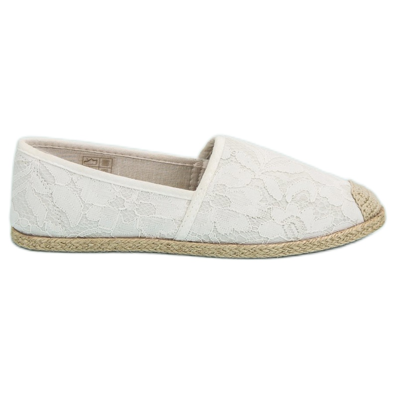 Vit spets Espadrilles