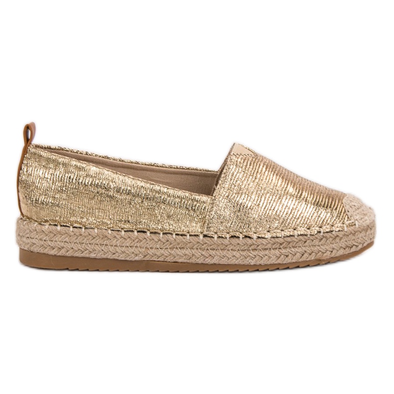 Small Swan Glänsande Espadrilles gul