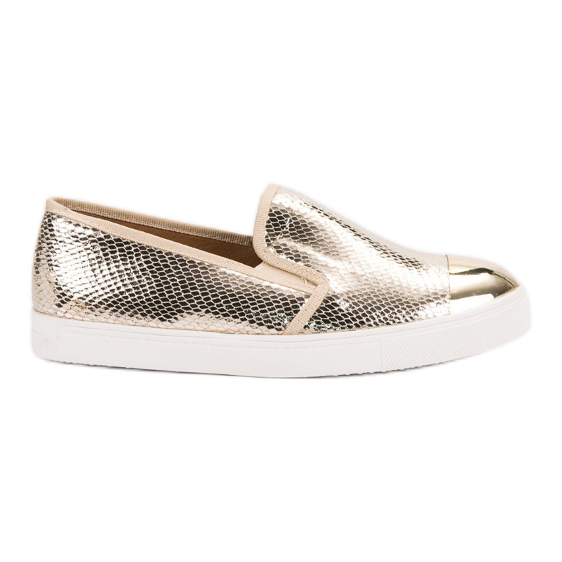 Queen Bee Golden Slip On Sneakers gyllene