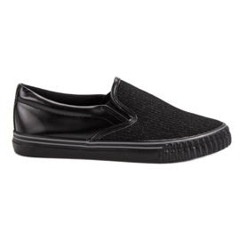 Muto Svart Slip On Sneakers