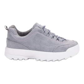 Sneakers på plattformen grå