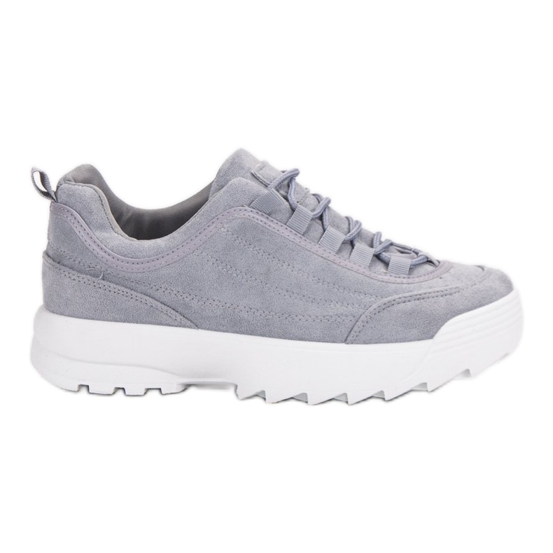 Sneakers på plattformen grå