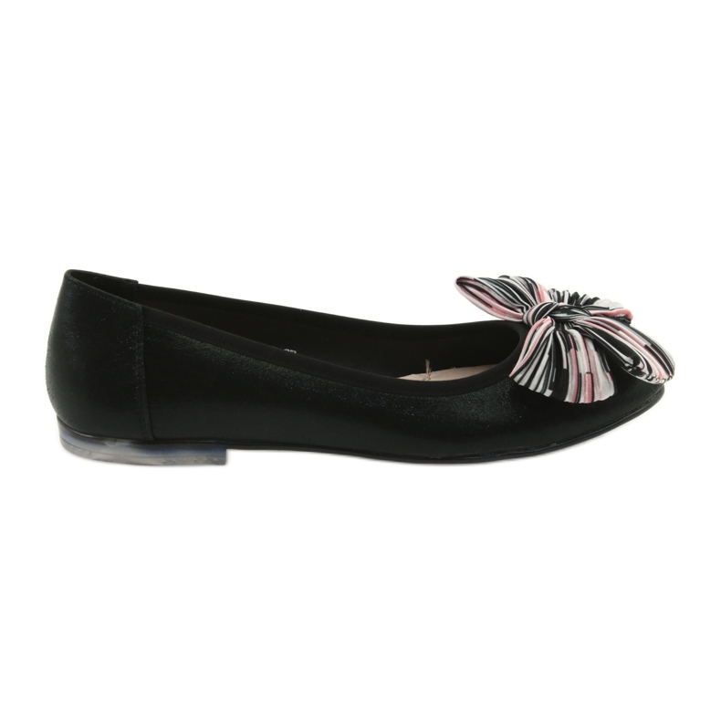 Ballerinas damskor med rosett Sergio Leone BL605 svart