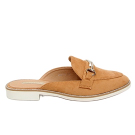 Camel F9375 Camel loafers tofflor brun