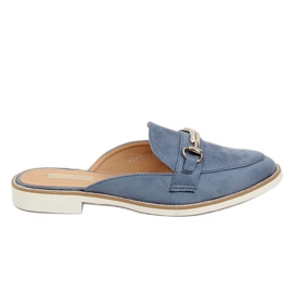 F9375 Blå tofflor mockasiner
