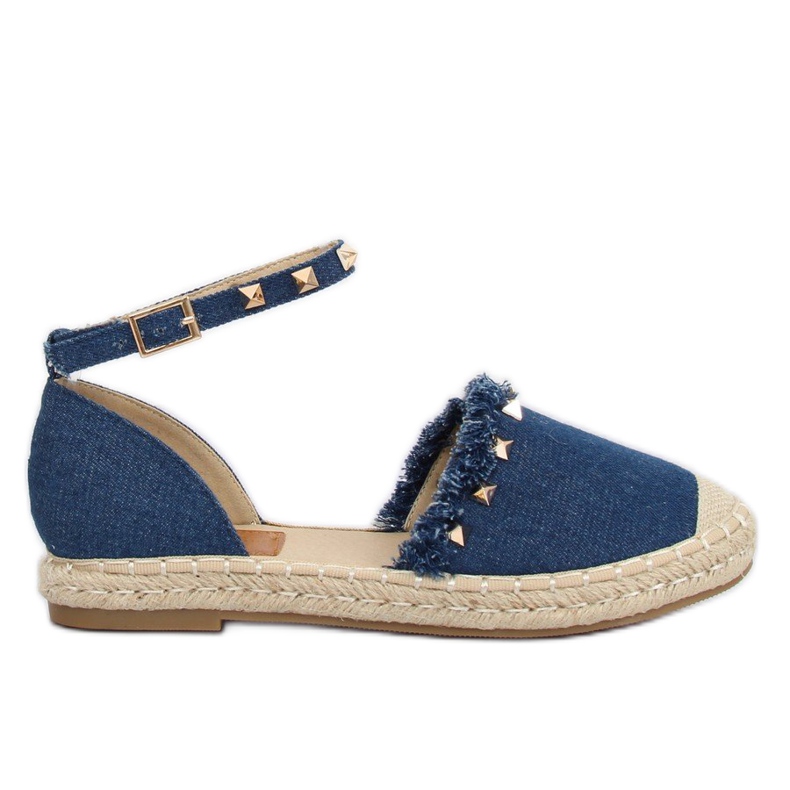Blå denim espadriller CH-1K211 Blå marinblå