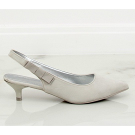 Pumpar med grå häl B-43 Grå