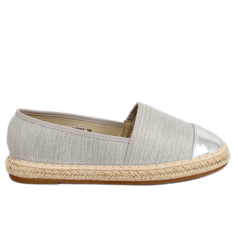 Grå duk espadriller A-9267 Grå