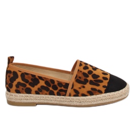 Kvinnors espadriller 888-15 Leopard svart brun mångfärgad