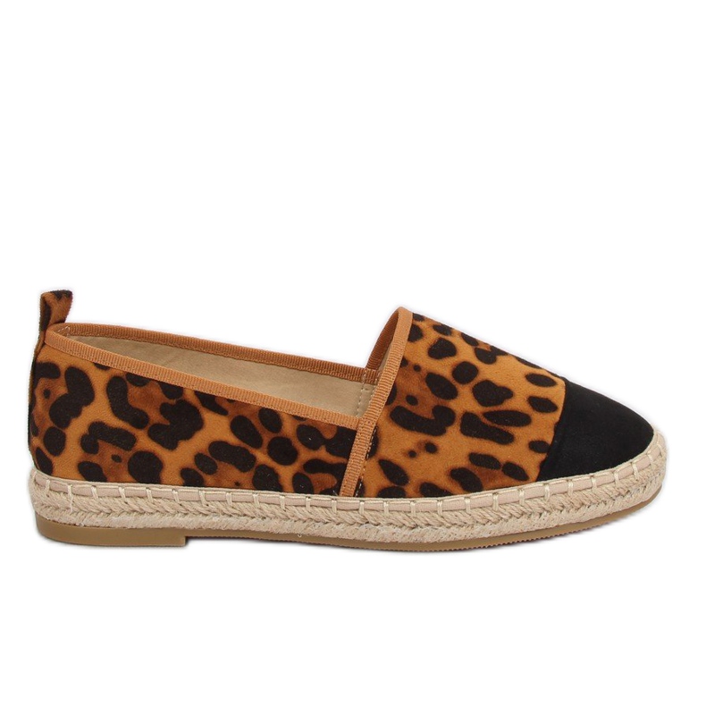 Kvinnors espadriller 888-15 Leopard svart brun mångfärgad