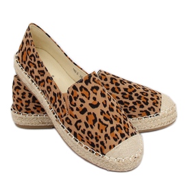 Kvinnors espadrilles leopard 180-5 Leopard brun mångfärgad