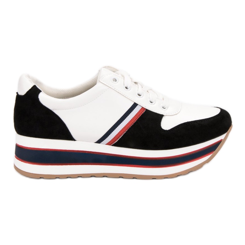 Seastar Trendiga sneakers vit svart mångfärgad