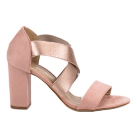 Super Mode Rosa högklackade sandaler