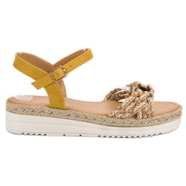 Ch. Creation Trendiga Espadrilles sandaler gul