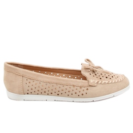 Dambeige loafers T339P Beige