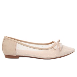 Beige ballerinor för damer LT119P Beige
