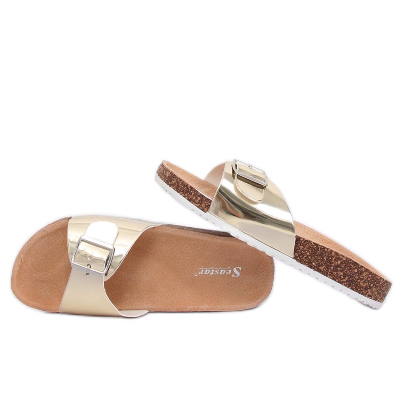 Tofflor i metall DD94P guld gyllene