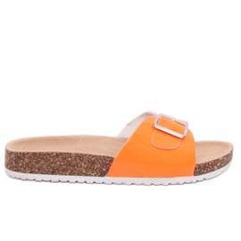 Orange metalliska tofflor DD94P Orange