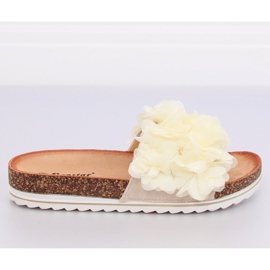 Flower power beige BG47P Beige tofflor