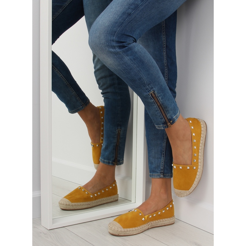 Gula espadrilles för kvinnor 99-17 Yellow II-GAT