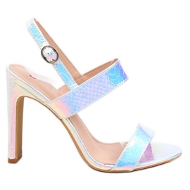 Sandaler i bensinfärg NF-41P Silver grå