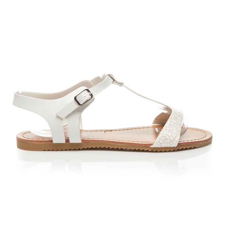 L. Lux. Shoes Glitter sandaler vit