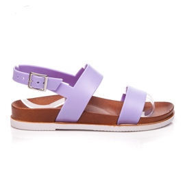 Best Shoes Sandaler i gummi violett