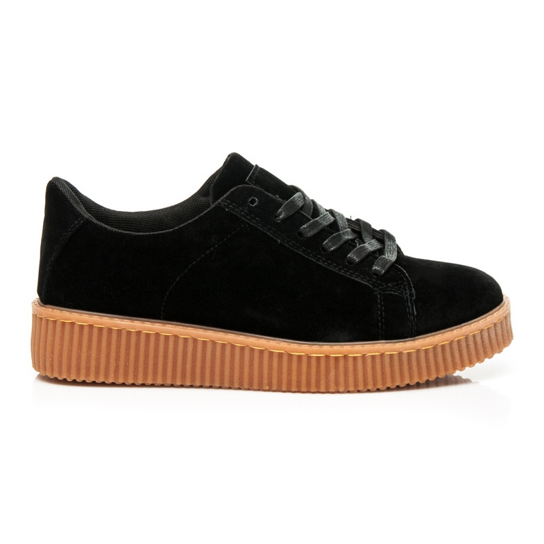 Rihanna Style Creepers svart