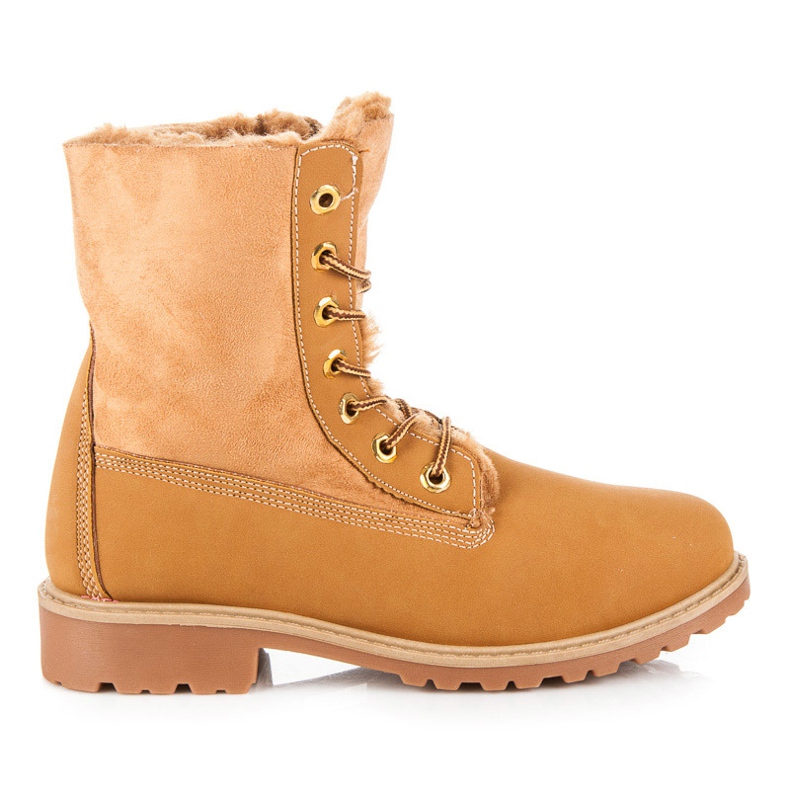 Fångare med fårskinn brun