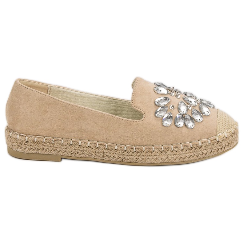 Small Swan Mocka Espadrilles Med Ornamenter brun