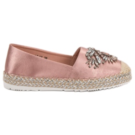 Rosa espadriller med ornament