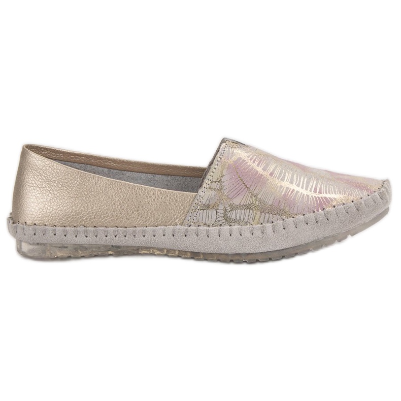 VINCEZA slipons i läder gul