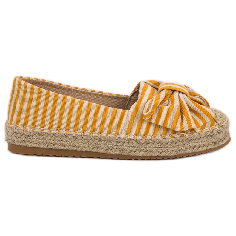 Randig Espadrilles gul