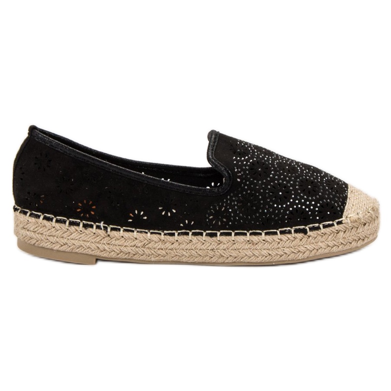 SHELOVET Mocka Openwork Espadrilles svart