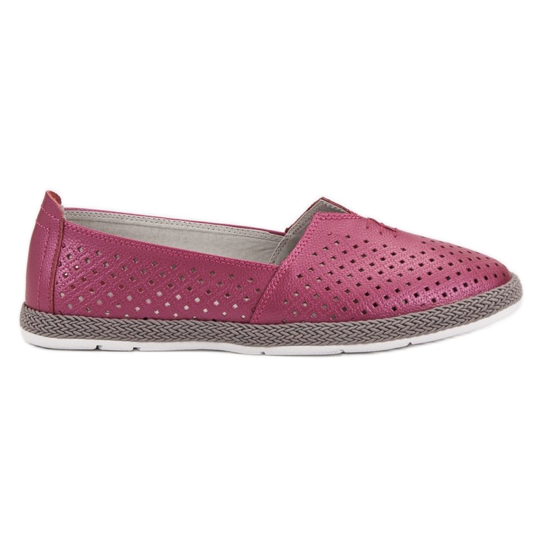 Läder Sneakers Slip On VINCEZA violett