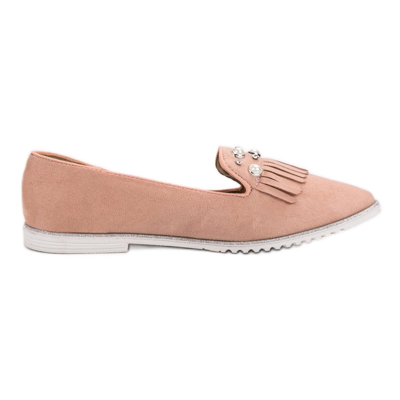 Ch. Creation Pulverloafers med pärlor rosa