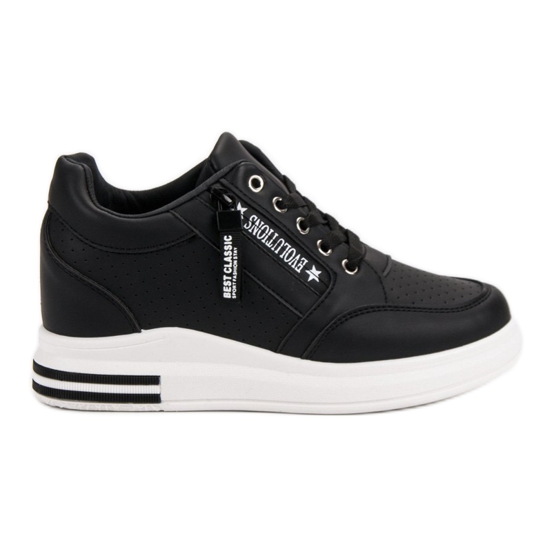 Trendiga svarta sneakers