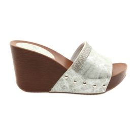 M.Daszyński Daszyński AM43 kil tofflor med kubisk zirkoniumoxid grå