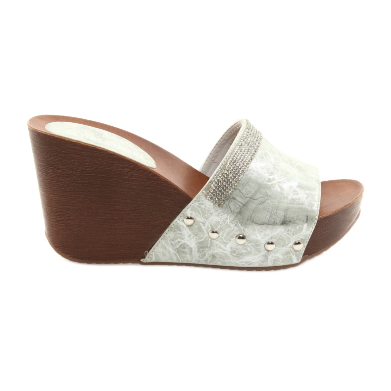 M.Daszyński Daszyński AM43 kil tofflor med kubisk zirkoniumoxid grå