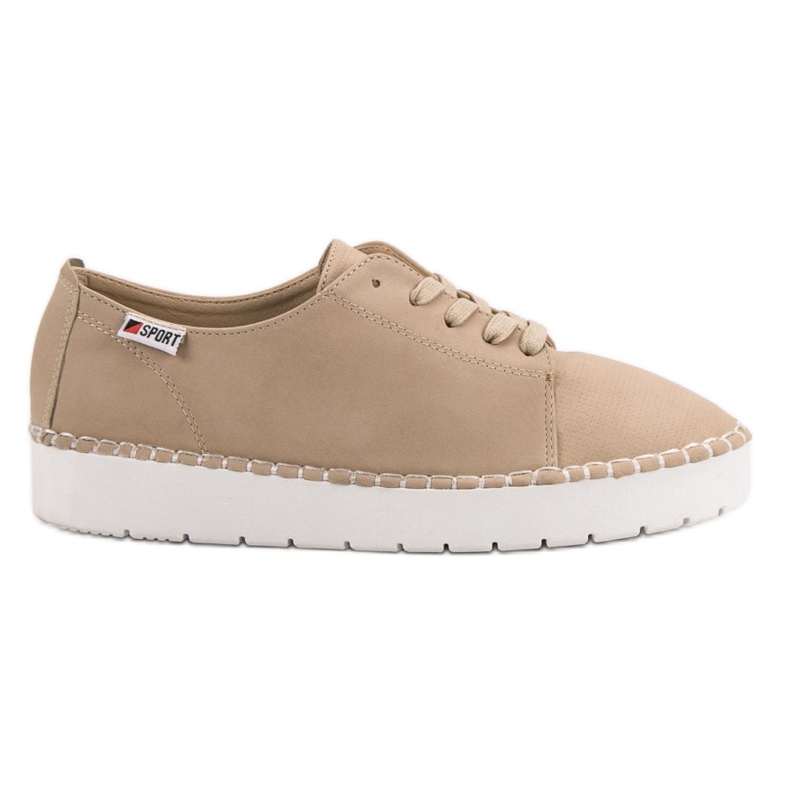 Beige bundna skor VICES
