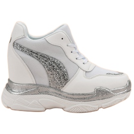 Vita sneakers med glitter VICES