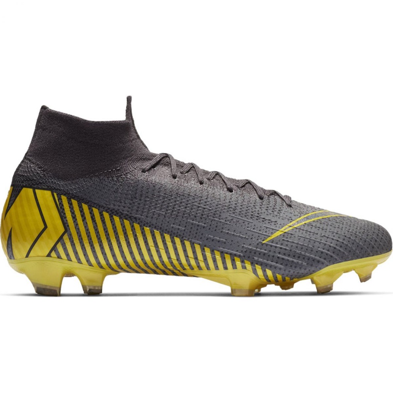 Nike Mercurial Superfly 6 Elite Fg M AH7365-070 fotbollsskor svart grå