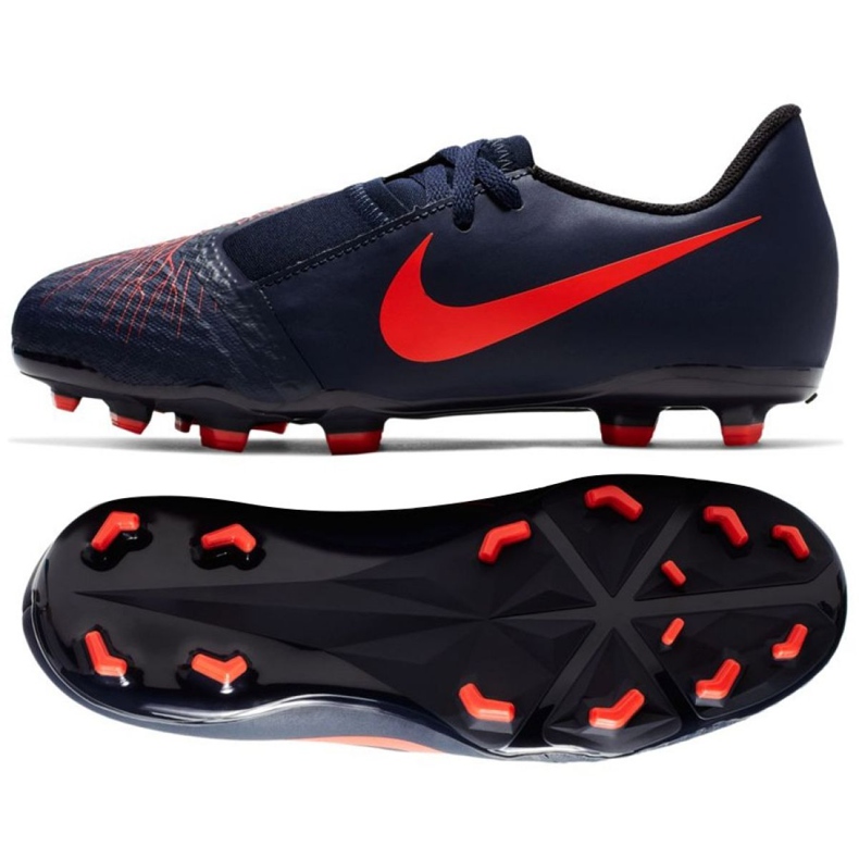Nike Phantom Venom Academy Fg Jr AO0362-440 fotbollsskor mångfärgad marinblå