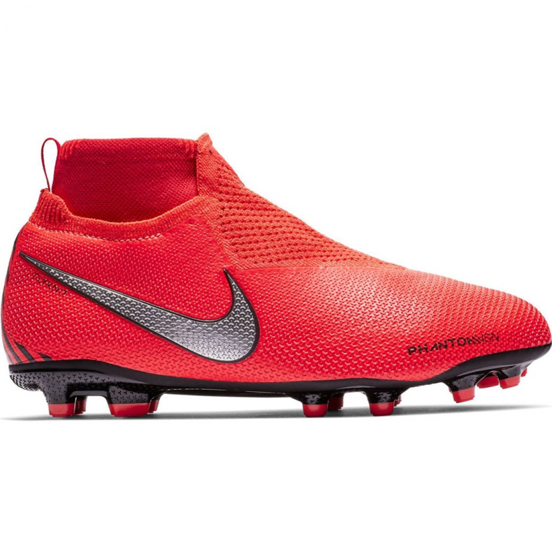 Nike Phantom Vsn Elite Df Mg Jr AO3289-600 fotbollsskor mångfärgad röd
