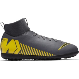 Nike Mercurial Superfly X 6 Club Tf Jr AH7345-070 fotbollsskor svart grå