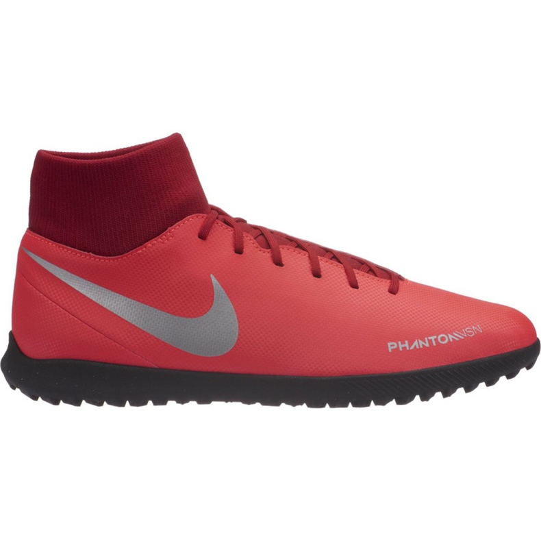 Nike Phantom Vsn Club Df Tf M AO3273-600 fotbollsskor mångfärgad röd