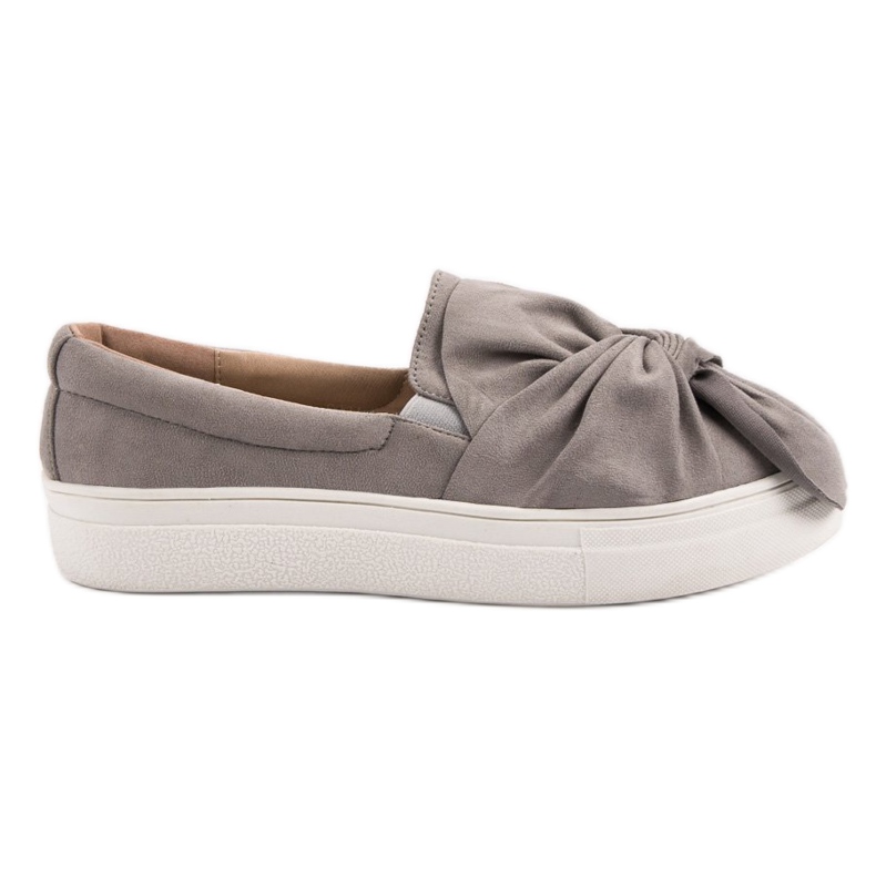 Mocka slipons med en VICES rosett grå