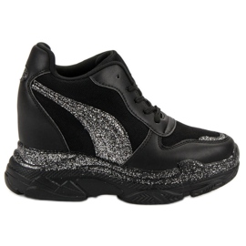 Svarta sneakers med glitter VICES