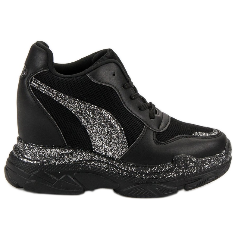 Svarta sneakers med glitter VICES