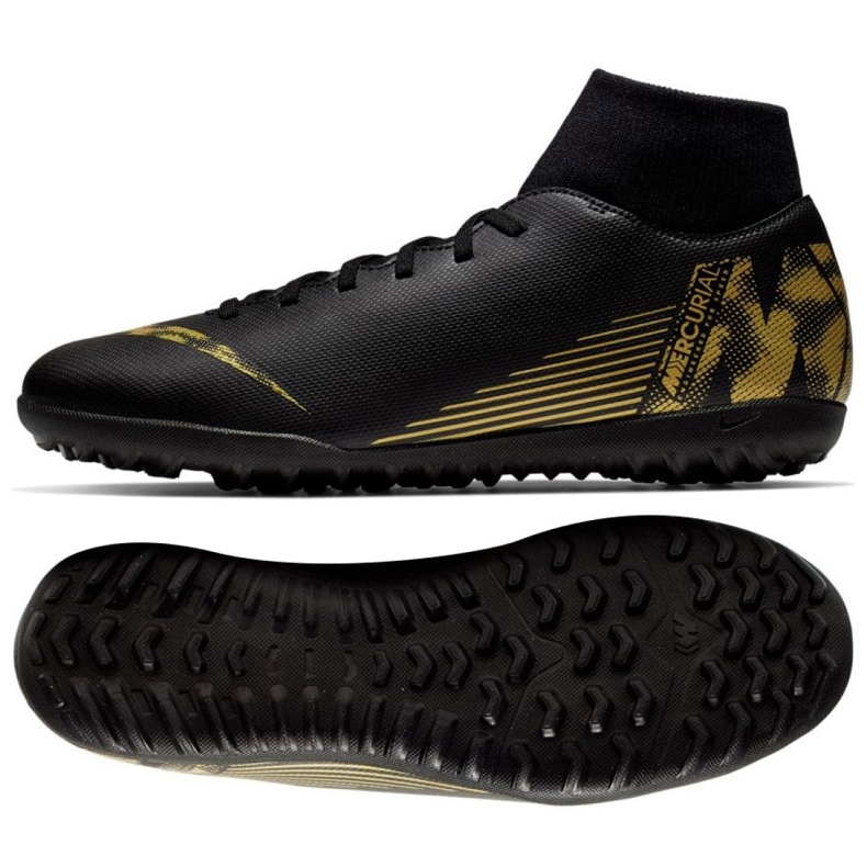 Nike Mercurial SuperflyX 6 Club Tf M AH7372-077 fotbollsskor svart svart